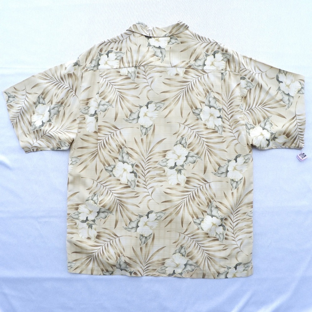 Tommy Bahama Camp Shirt Mens Large Button Up Short Sleeve Floral Tropical Silk - Picture 7 of 16